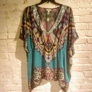 Fashion Bug Tops - Fashion Bug XL Boho chiffon shirt blouse Fashion Bug Tops - Fashion Bug XL Boho chiffon shirt blouse